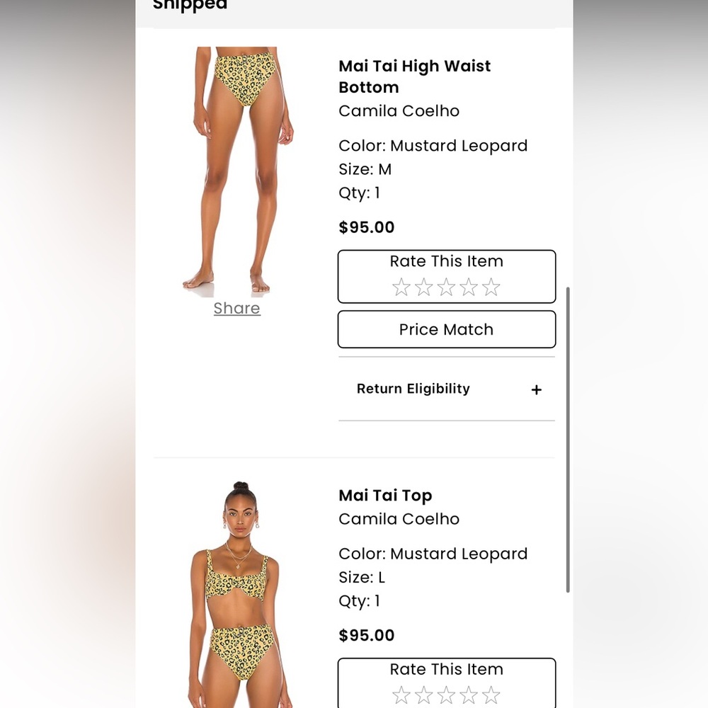 Camilla Coehlo bikini. Worn once.